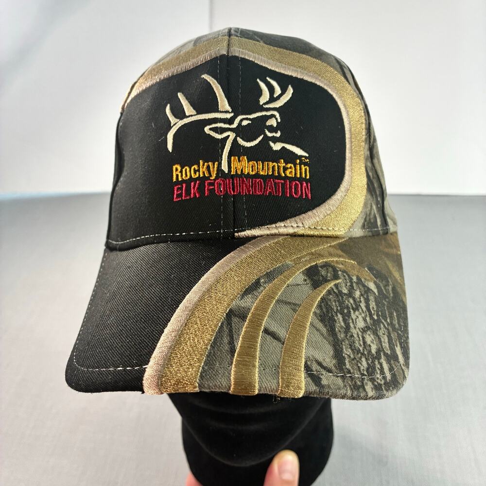 Rocky Mountain Elk Foundation Camo Hunting Hat Adjustable Wildlife Cap